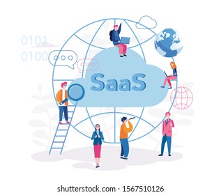 Saas Cloud Software On Computers Database Stock Vector Royalty Free 1567510126 Saas Cloud Software On Computers Database Stock Vector Royalty Free 1567510126