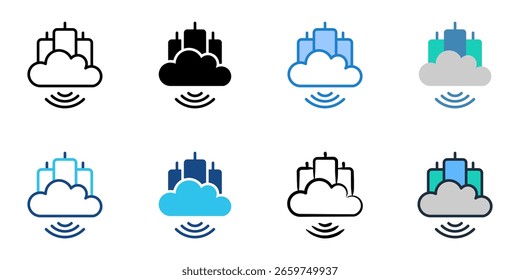 Conjunto de iconos de empresas SaaS colección de estilos múltiples 
