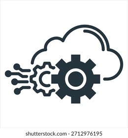 Saas Glyph Icon Vector Illustration