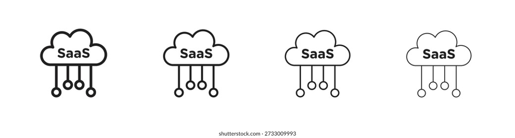 Plantilla de diseño de iconos SaaS para Web y elemento de interfaz de usuario móvil