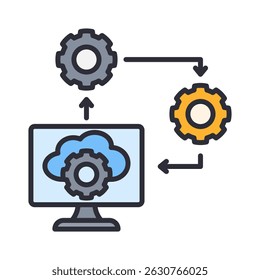Elemento de icono Saas para diseño