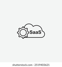SaaS icon isolated on white background