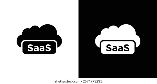 Logotipo del icono de SaaS. símbolos gráficos simples
