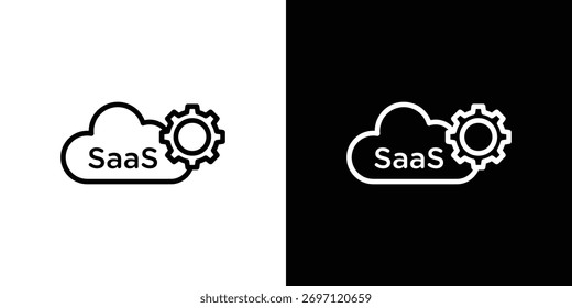 SaaS icon Logo. Vector Illustration. EPS Illustration.