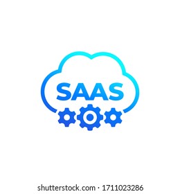 Saas Icon On White, Vector