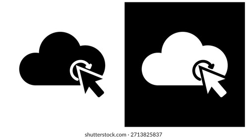 Saas-Symbolsatz auf weißem und schwarzem Hintergrund