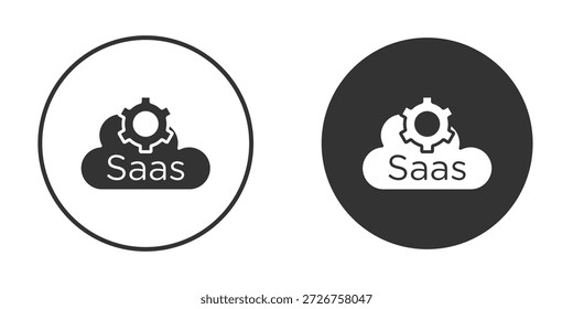 SaaS Symbol Silhouette Form Grafik einfache einfache Clipart-Symbole