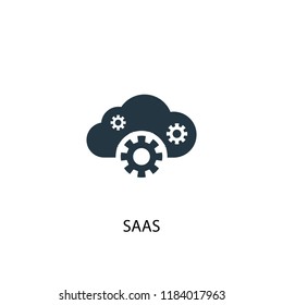 SaaS icon. Simple element illustration. SaaS concept symbol design. Can be used for web and mobile.