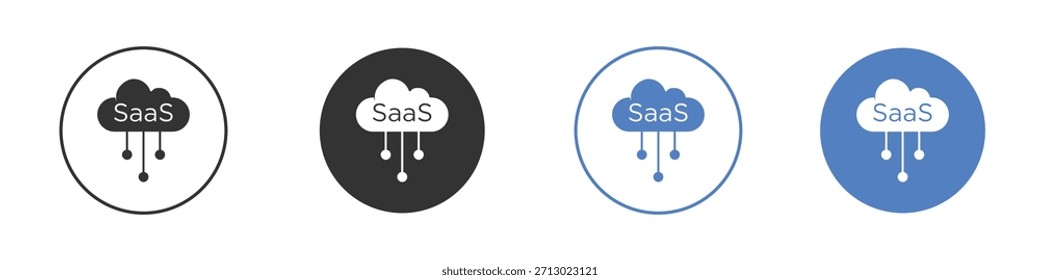 SaaS Symbol einfach minimalistisch Vektor EPS