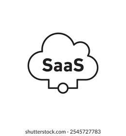 SaaS icon Simple thin outline