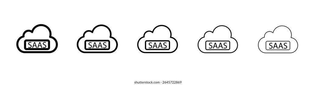 saas Symbol einfache Vektorkontur Logo