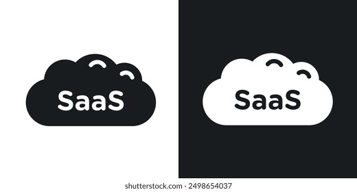 SaaS icon in solid style