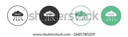 SaaS icon symbol illustration doodle set. EPS10