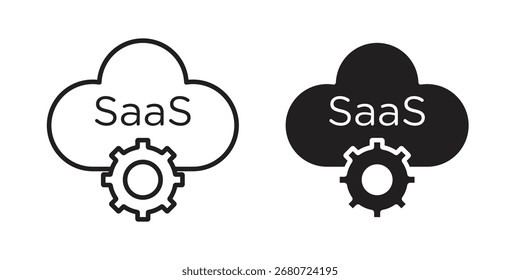 SaaS-Symbolform. Vektorsymbole.