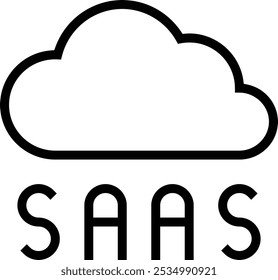 saas icon. Thin linear style design isolated on white background
