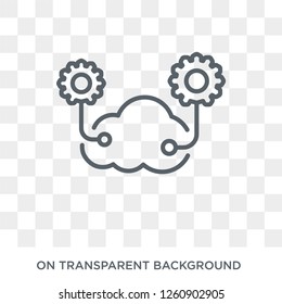 saas icon. Trendy flat vector saas icon on transparent background from General collection. High quality filled saas symbol use for web and mobile