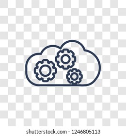 saas icon. Trendy linear saas logo concept on transparent background from General collection