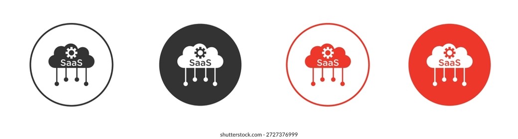 Icono de SaaS para ui o ux aislado en blanco para el App móvil, editable