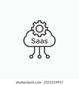 SaaS icon vector illustration. EPS10