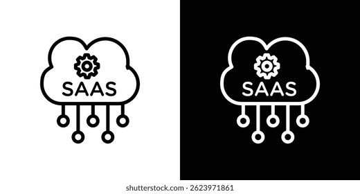 SaaS icon vector, illustration logo template in trendy style