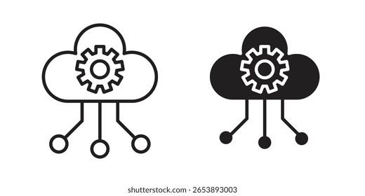 SaaS-Symbol, Vektorgrafik auf transparentem Hintergrund.