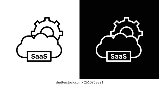 SaaS icon Vector isolated outline drawing.