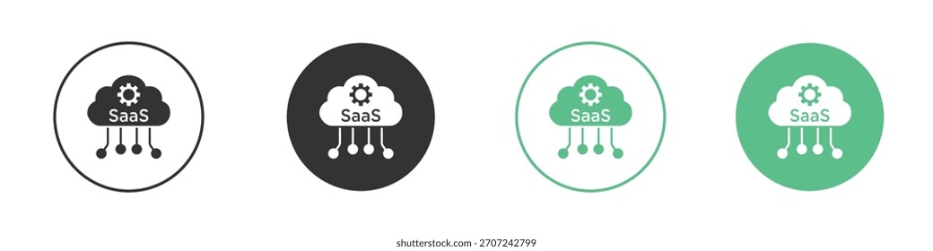 Vetor de ícone SaaS, Símbolo, ilustrações de logotipo