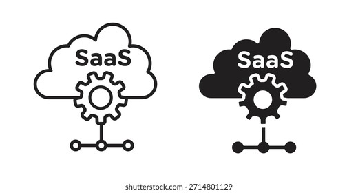 SaaS icon vector, Symbol, logo illustrations