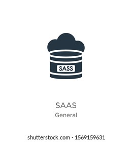 Saas icon vector. Trendy flat saas icon from general collection isolated on white background. Vector illustration can be used for web and mobile graphic design, logo, eps10
