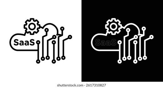 SaaS icon vector for web and mobile app. Symbol isolated.