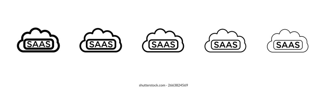 SaaS icon in web style. Vector illustration. Eps10