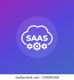 Saas Icon For Web, Vector