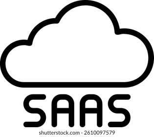 saas line icon illustration vector