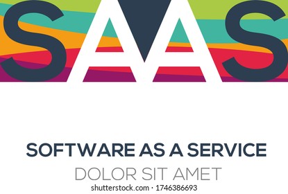 SAAS Mittel (Software als Service) Wort geschrieben in Suchleiste ,Vector Illustration.