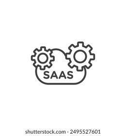 Saas outlined icon isolated on white background