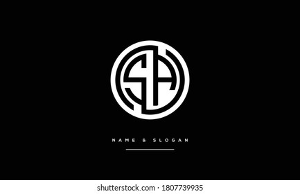 SA,AS,S,A Abstrakte Buchstaben Logo Monogramm