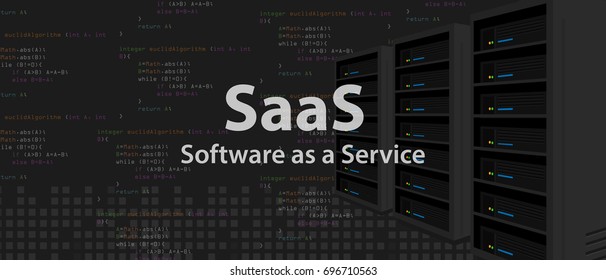 SaaS Software as a service code line of programming internet application