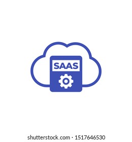 Saas vector icon on white
