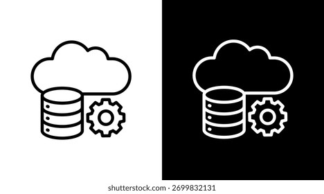 Diseño de conjunto de iconos blancos de Saas