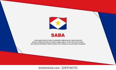 Saba Flag Abstract Background Design Template. Saba Independence Day Banner Cartoon Vector Illustration. Saba Independence Day
