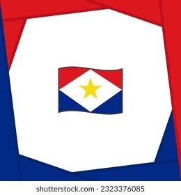Saba Flag Abstrakte Hintergrunddesign-Vorlage. Saba Independence Day Banner Social Media Post. Saba-Banner