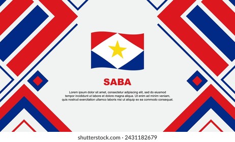 Saba Flag Abstract Background Design Template. Saba Independence Day Banner Wallpaper Vector Illustration. Saba Flag