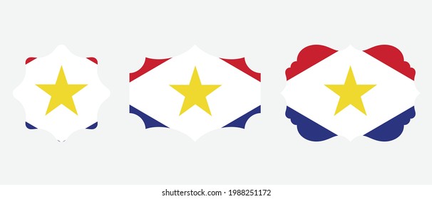 Saba flag. flat icon symbol vector illustration