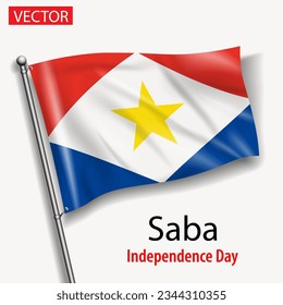 Saba flag national independence day vector flags in America 