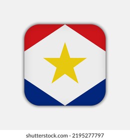 Saba flag, official colors. Vector illustration.