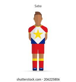 Saba football player. Soccer uniform. Vector illustration.