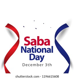 Saba National Day Vector Template Design Illustration