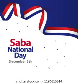 Saba National Day Vector Template Design Illustration