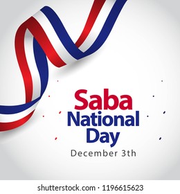 Saba National Day Vector Template Design Illustration