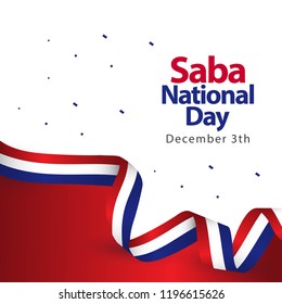 Saba National Day Vector Template Design Illustration